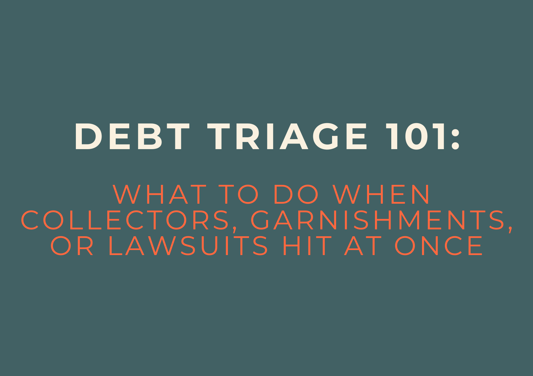 Debt Triage